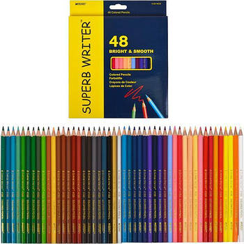 Набір кольорових олівців з 48 кольорів у картонній упаковці Marco 4100/48