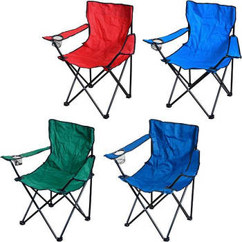 Стілець-крісло розкладне з підлокітниками для риболовлі та пікніка 80х40х40 см Х1-239