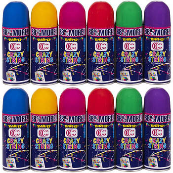 Спрей серпантин різнокольоровий у балончику на 250 мл Crazy Кольоровий