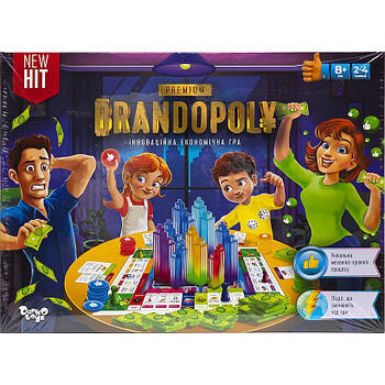 Розважальна настільна гра Брендополія Premium укр ДТ-БІ-07-90 Гра змагайтеся за популярність