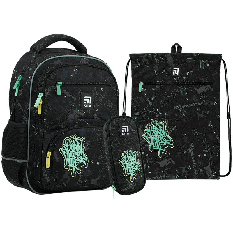 Набір рюкзак + пенал + сумка для взуття Kite SET_K22-773S-3 Born to Win, фото 1