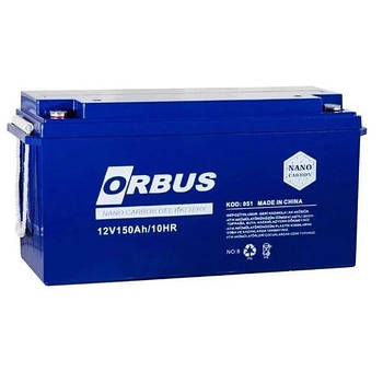 Гелевий акумулятор ORBUS 12V 150Ah GEL для безперебійного живлення