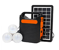 Ручной фонарь-PowerBank с солнечной панелью + 3 лампочки в комплекте