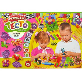 Кольорове тісто для ліплення з формами 15 різних кольорів Master Do TMD - 03-01,04 в упаковці 1 шт