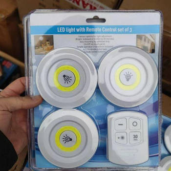 Бездротові світлодіодні лампи Led Light With Remote Control 15 W з пультом 3 шт