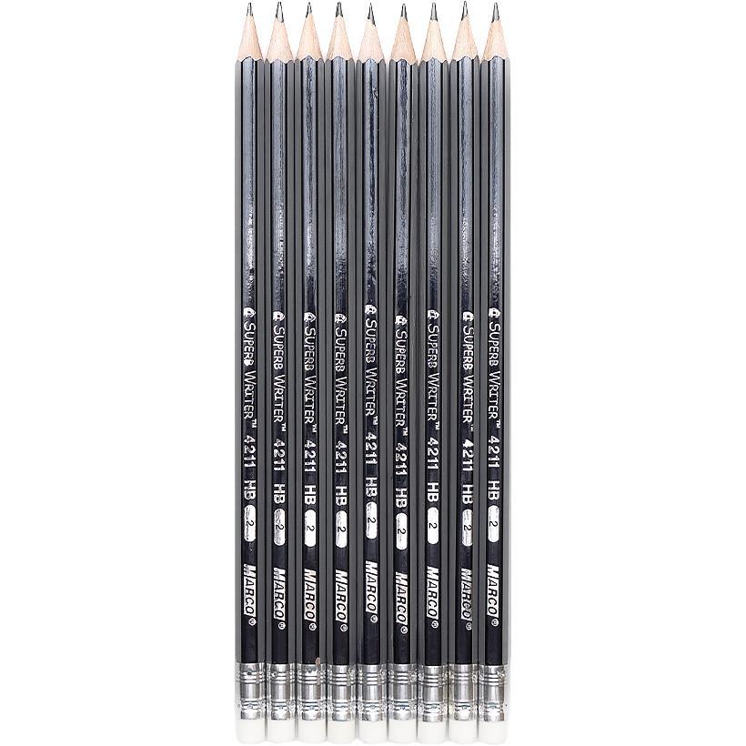 Олівець графічний HB із гумкою Marco 2,9 мм в упаковці 144 шт, фото 1