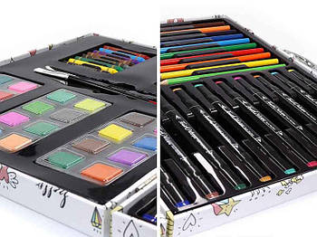 Подарунковий художній набір для малюнку та ескізів 64 предметів