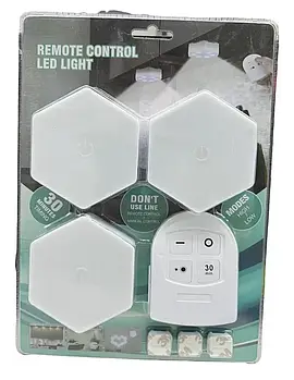 Бездротові сенсорні світлодіодні лампи Led Light With Remote Control 15 W з пультом 3 шт
