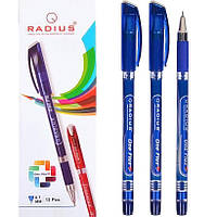 Шариковая ручка на масляной основе с резиновым гриппом синяя "One Plus" RADIUS в упаковке 12 шт