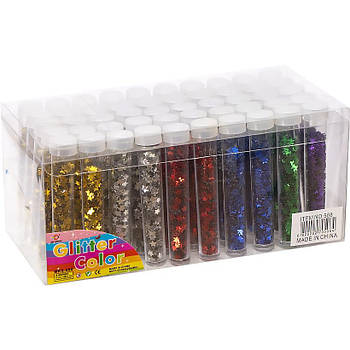 Великий набір фігурних блискіток для рукоділля по 5 г та 6 різних кольорів 508 в упаковці 50 шт.