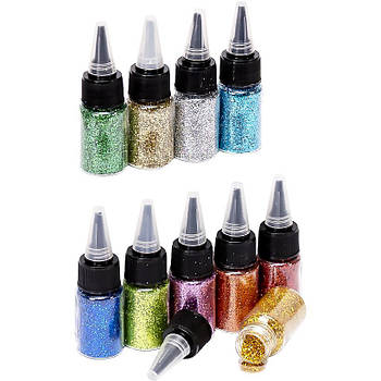 Набір блискіток у баночці з 12 кольорів по 15 грам для рукоділля в упаковці 12 шт