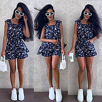 Літній жіночий костюм-трансформер Еда кофта вільного крою та шорти на резинці з кишенями Dmk5608, фото 5