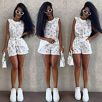 Літній жіночий костюм-трансформер Еда кофта вільного крою та шорти на резинці з кишенями Dmk5608, фото 4