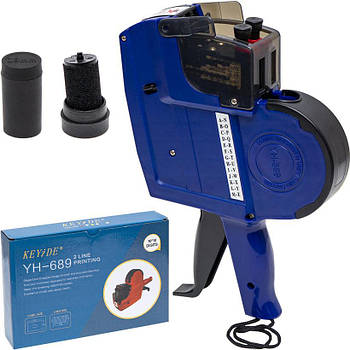 Етикет-пістолет 689 2 рядки для маркування пластиковий для нанесення цифро-літерної інформації