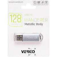 Флешка для хранения информации Verico USB 128Gb Wanderer SkyBluey 600845 Серая в упаковке 1 шт