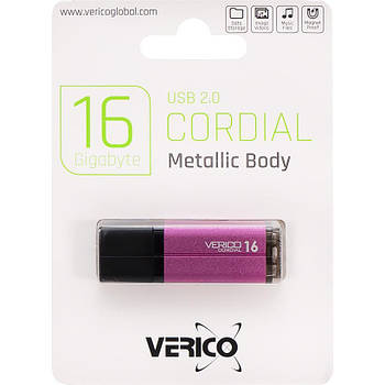 Флешка для зберігання інформації Verico USB 16Gb Cordial Pink Рожева 601323