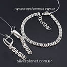 Срібний браслет жіночий з камінчиками арабський Бісмарк. Регульований браслетик, фото 4