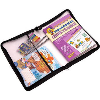 Пластикова папка А4 на змійці для зошитів 333 з сіточкою прозора 1 шт.