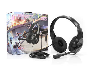 Навушники накладні провідні ігрові з мікрофоном GE6
