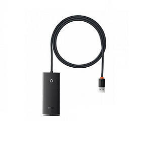USB-хаб Baseus Lite Series 4-Port USB-A HUB Adapter (USB-A to USB 3.0*4 ) 1m Black ly