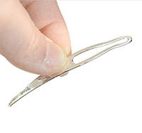Крючок для волос полумесяц игла для дредов канекалона металл серебристый