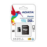 MicroSDHC (UHS-1) A-DATA Premier 32Gb Class 10 (R-85Mb/s)  (adapter SD), фото 2