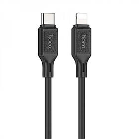Кабель HOCO X90 Cool silicone PD charging data cable for iP Black ly