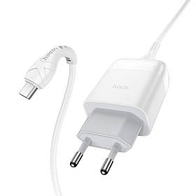 Мережевий зарядний пристрій HOCO C72Q Glorious single port QC3.0 charger set(Micro) 18W White yL.