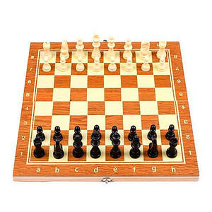 Настільна гра 3в1 шахи, шашки, нарди, 34x34 см, дерево