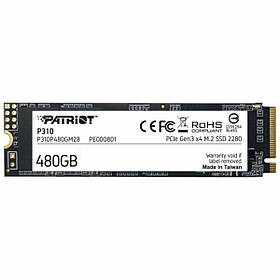 Накопичувач SSD M.2 Patriot P310 480GB NVMe 2280 PCIe 3.0x4 3D NAND TLC ly
