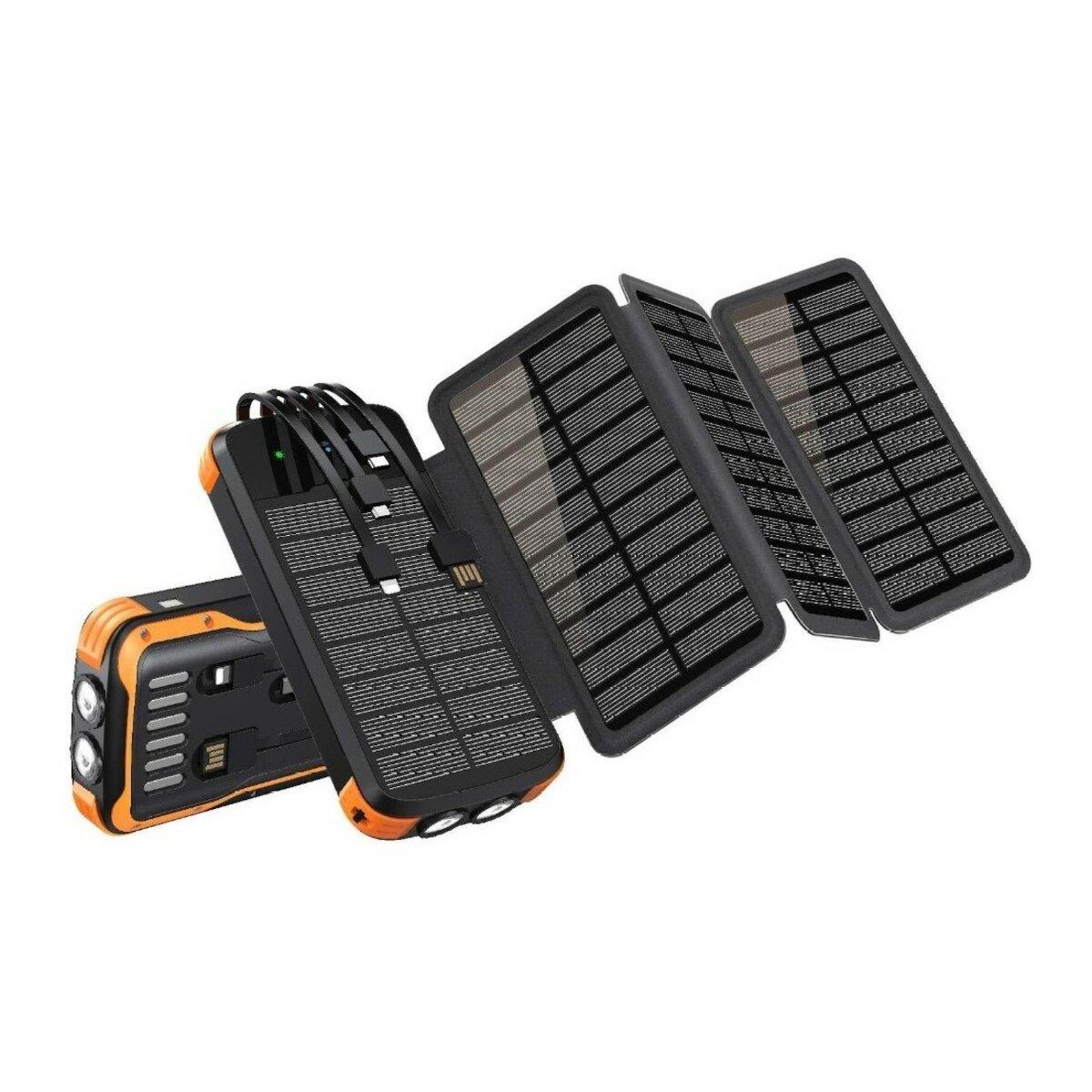 Зовнішній акумулятор Mibrand EXTREM 20000mAh solar folding 2 lights