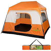 Палатка полуавтоматическая 4-х местная Green Camp 10