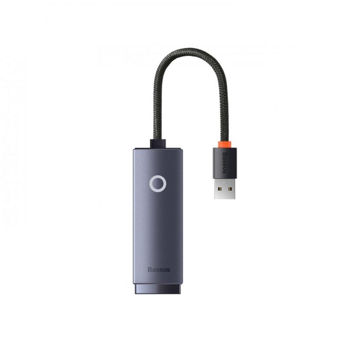 USB-Хаб Baseus Lite Series Ethernet Adapter USB-A to RJ45 LAN Port (100Mbps) Black