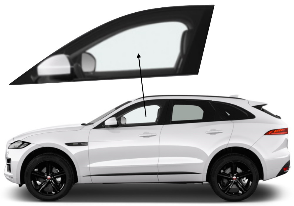 Бічне скло Jaguar F-Pace 2016-2023 передніх дверей ліве