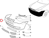 Бампер передний Albea-Siena 2005-2012, Арт. 0073536676100, 735366761, 735456584, EUROBUMP