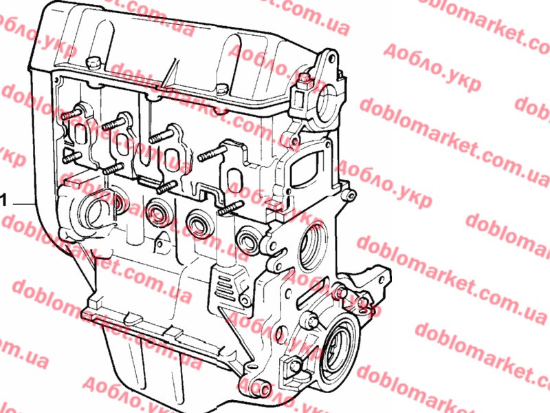 Двигун 1.4 i 8v (59 kw) Albea 2002-2012, Арт. 71751100, 71751100, FIAT