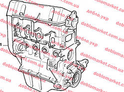Двигун 1.4 i 8v (59 kw) Albea 2002-2012, Арт. 71751100, 71751100, FIAT