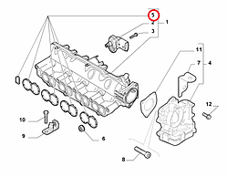 Прокладки впускного колектора 1.6 MJTD-2.0 MJTD Doblo 2009-, Арт. 71754211, 71754211, FIAT