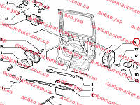 Замок сдвижной двери правой (электроблокировка) Doblo 2000-2016, Арт. 51709194, 51709194, FIAT