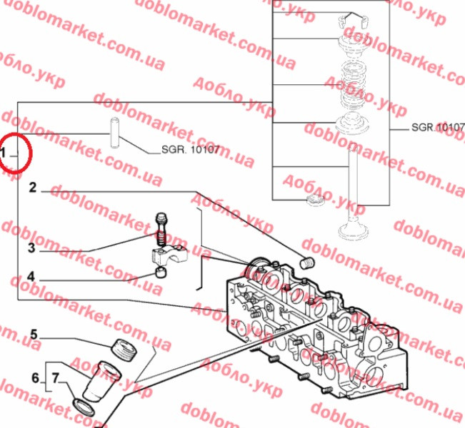 Голова блоку циліндрів 1.9 D Doblo 2000-2005, Арт. 71715696, 71715696,, фото 1