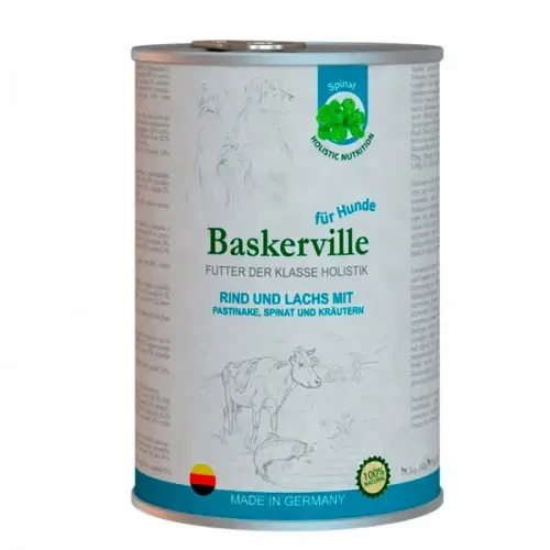 Вологий корм Baskerville Holistic Rind und Lachs для собак яловичина і лосось 800 г
