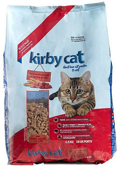 Сухий корм для котів з куркою та яловичиною Kirby Cat 1,5 кг