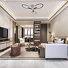 Світлодіодна люстра 60 Вт колір каркасу білий з пультом і мобільним додатком ESL-21137, фото 4