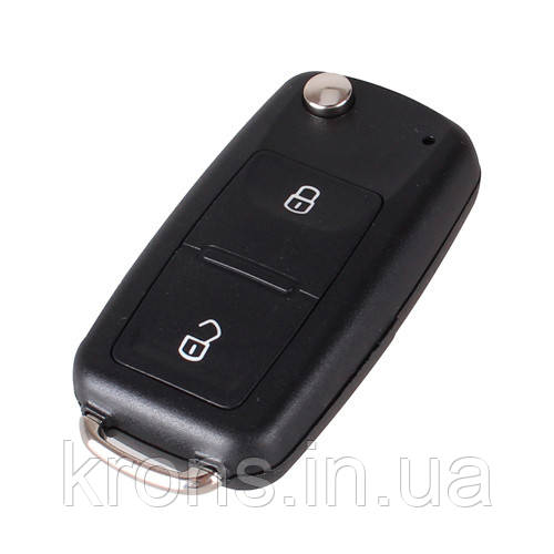 Викидний ключ, корпус під чіп, 2кн, Volkswagen, HU66