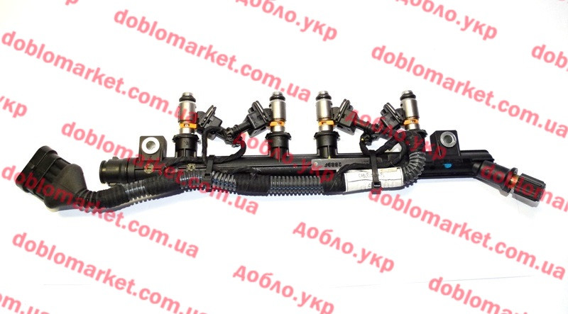 Рейка паливна з форсунками 1.4 i 8v Doblo 2005-2011, Арт. 55195806/1, 55195806, FIAT, фото 1