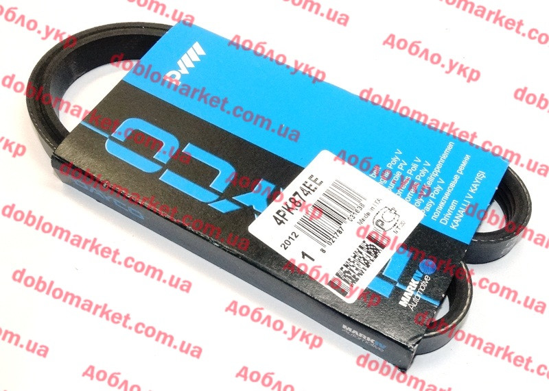 Ремень кондиціонера 1.6 i 16V Doblo 2000-2011 4РК874Е, Арт. 4РК874Е, 71719035, DAYCO, фото 1