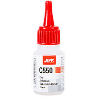 Клей цианово-акриловый для склеивания резины и пластмассы, C550, APP, 20g, 040507Техно Плюс Арт.98767