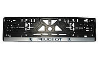 Рамка номерного знака Peugeot 1шт Техно Плюс Арт.50506
