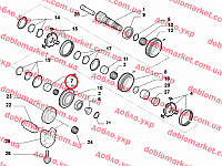 Підшипник голчастий шестерні задньої передачі вторинного валу Doblo 2009, Арт. 55211198, 55211198, FIAT