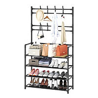 Напольная вешалка-стойка для одежды RIAS New Simple Floor Clothes Rack 151x60x30см Black (3_03425)